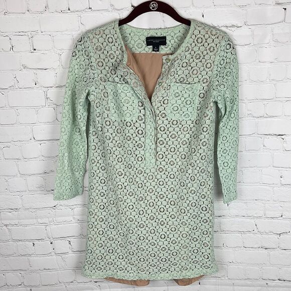 Victoria Beckham for Target Mint Lace Dress w/Tan Lining Size Large - Picture 1 of 6